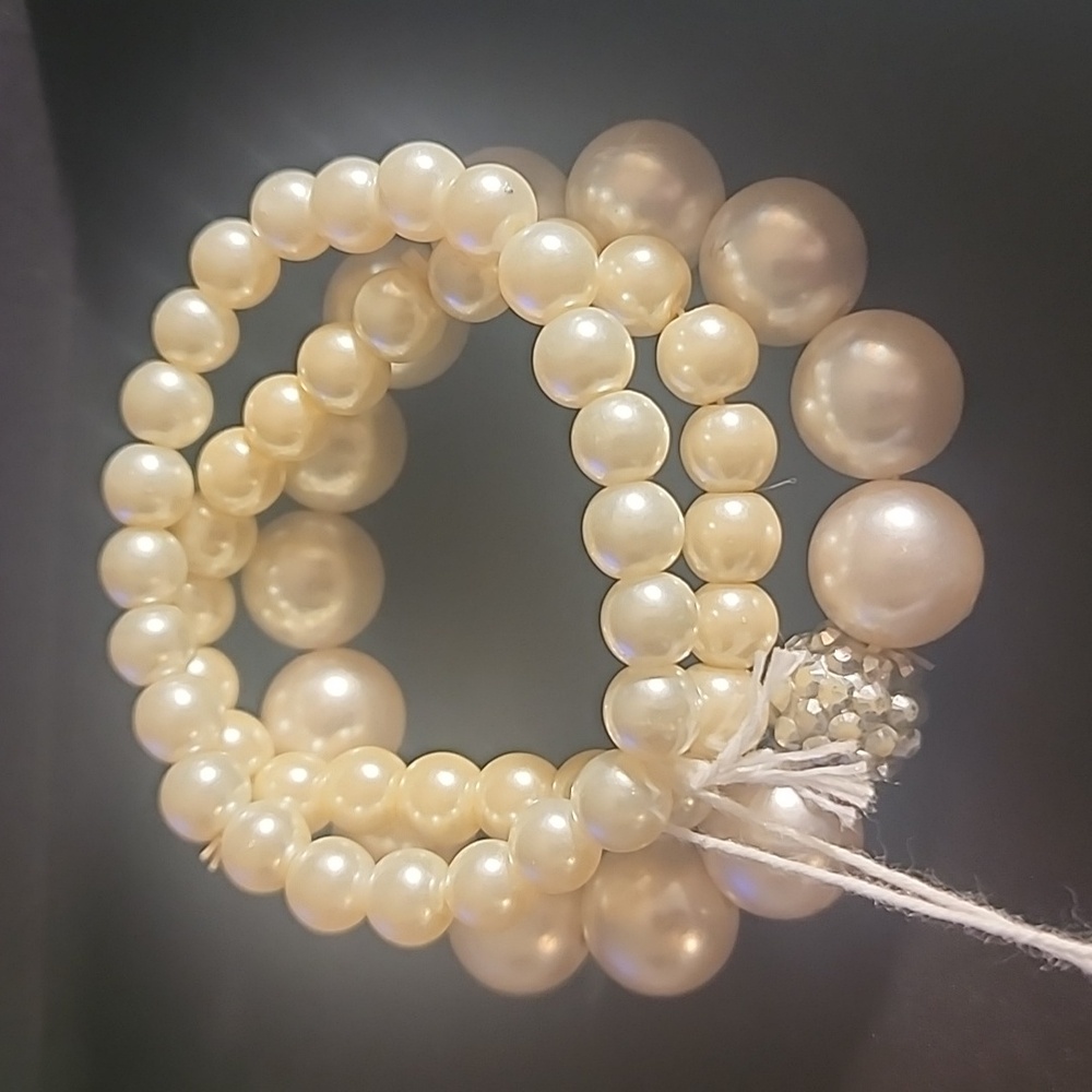 3 Strand Pearl Bracelet.  Fashion